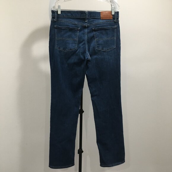LUCKY BRAND Medium/Dark Wash Denim SWEET Logo Hardware Mid-Rise Straight Jeans - Picture 8 of 10
